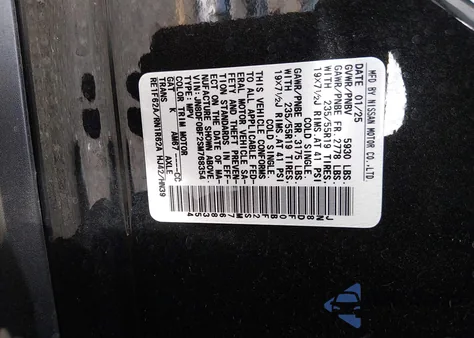 2025 Nissan Ariya Evolve+ z USA, uszkodzony, nr VIN JN8DF0BF2SM768354